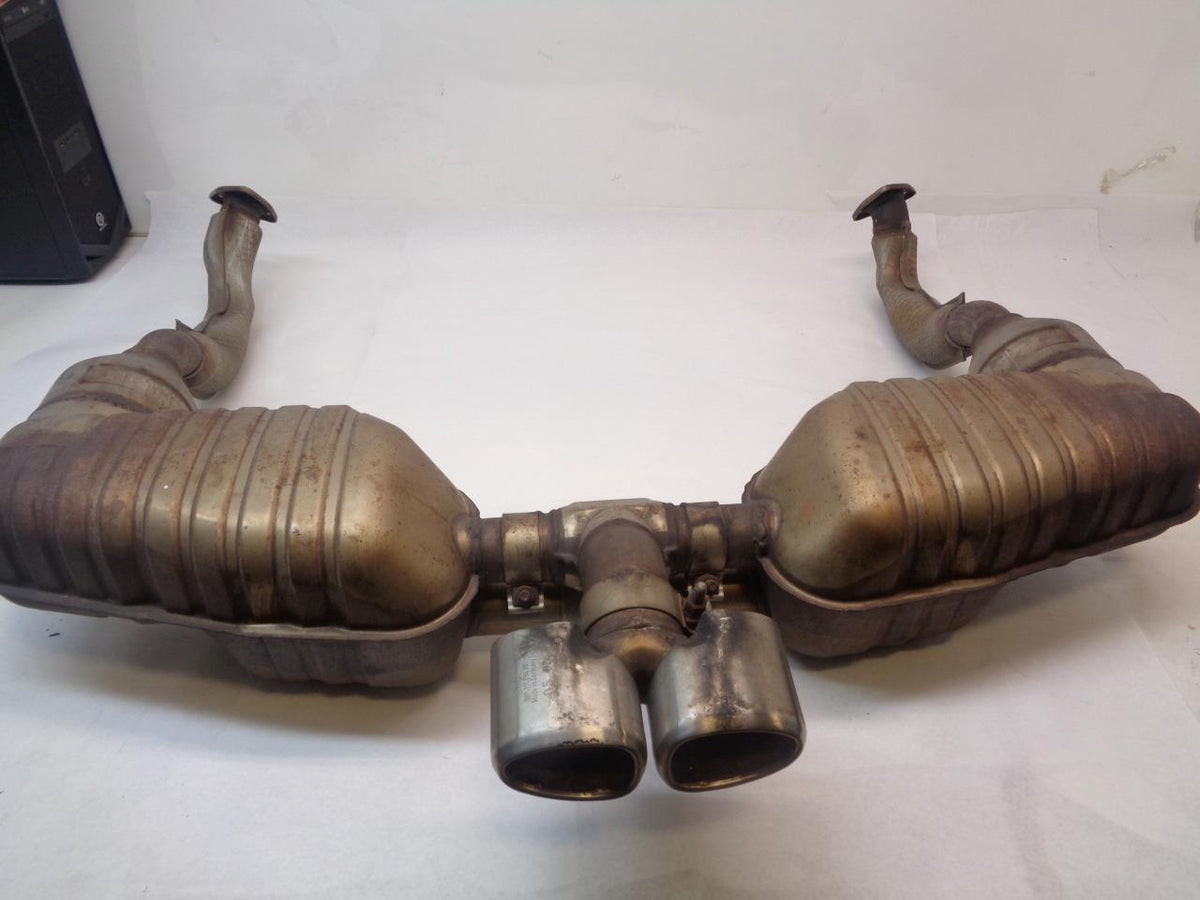 2006+ GENUINE PORSCHE 987 CAYMAN BOXTER S EXHAUST MUFFLER & TIP SYSTEM R19