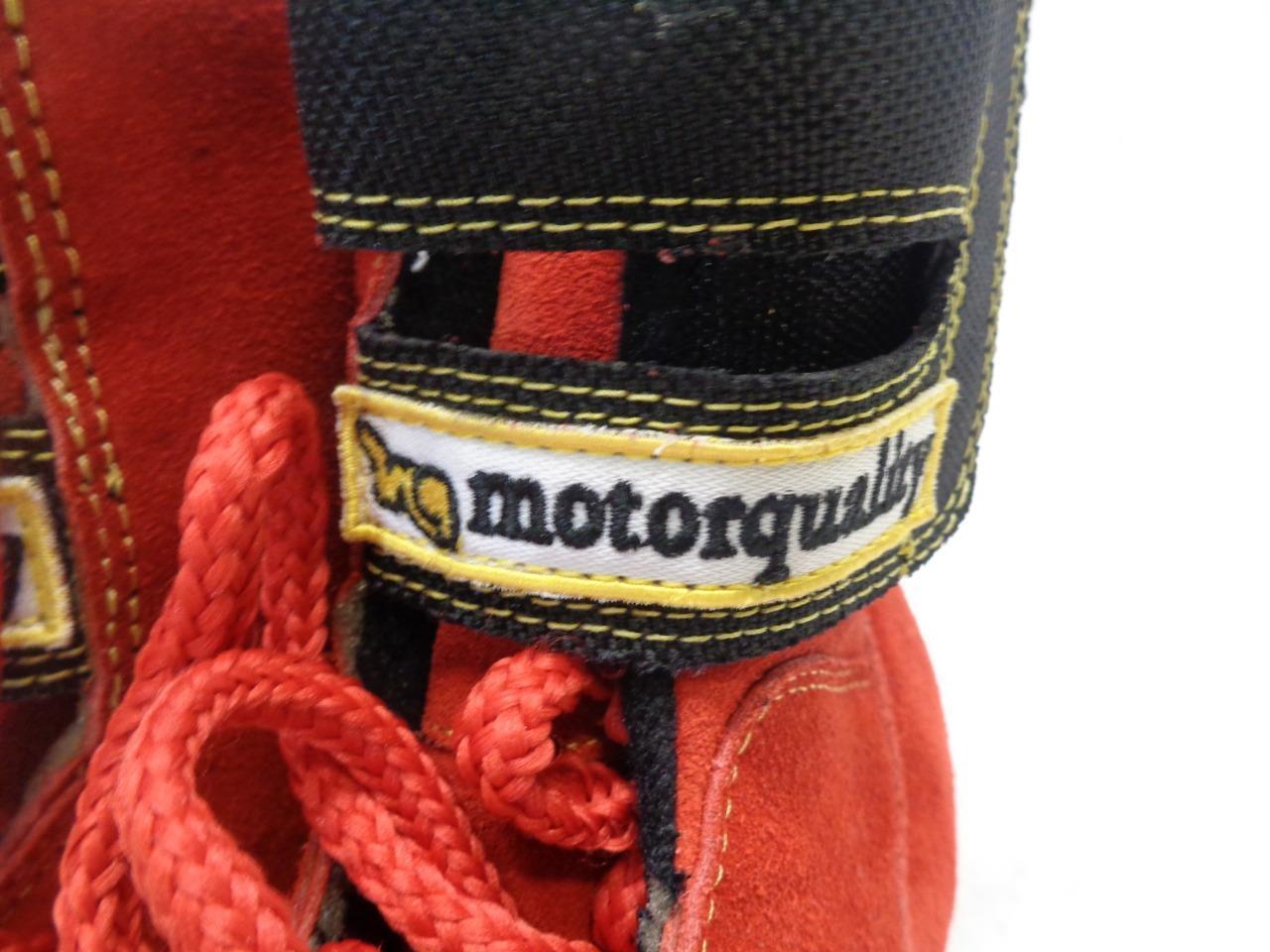 PAIR NEW MOTOR QUALITY RACING SHOES RED SIZE 8-8.5(40) SR