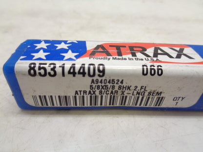 NEW ATRAX 85314409 066 CARBIDE END MILL 5/8"x3" 2 FLUTE R22T6BC