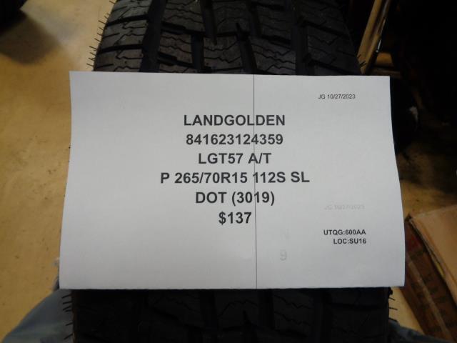 LANDGOLDEN LGT57  A/T P 265 70 15 112S SL TIRE 841623124359 BQ4