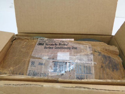 NEW 49 PACK OF 3M SCOTCH-BRITE NON-WOVEN FINISHING DISCS 5 IN.10000 RPM R7TB