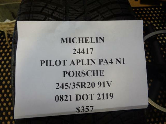 1 NEW MICHELIN PILOT APLIN PA4 N1 PORSCHE 245 35 20 91V TIRES 24417