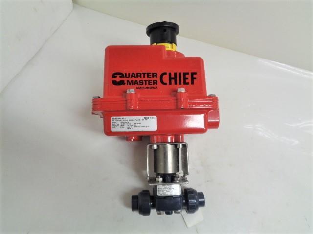 ASAHI SERIES 92 ELECTRIC ACTUATOR 400 TORQUE RHM W/ PVC T-14 DIAPHRAGM VALVE R16