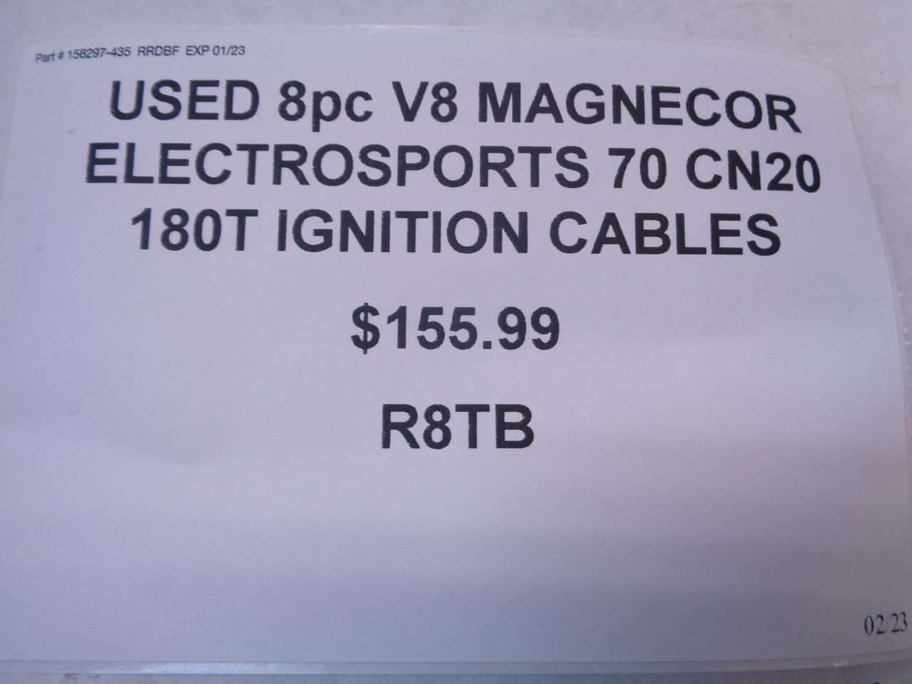 8pc V8 MAGNECOR ELECTROSPORTS 70 CN20 180T IGNITION CABLES R8TB