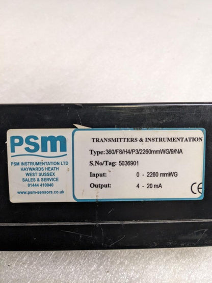 PSM INSTRUMENTATION 360/F8/H4/P3/2260MMWG/9/NA MODULE ONLY SN:5036901 USED R13