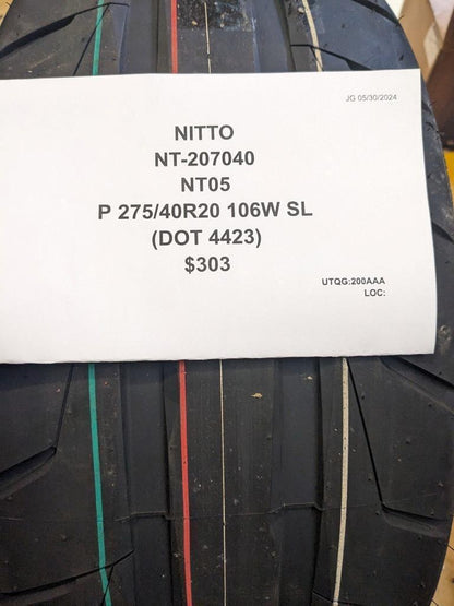 NITTO NT05 P 275 40 20 106W XL TIRE 207040 CQ2