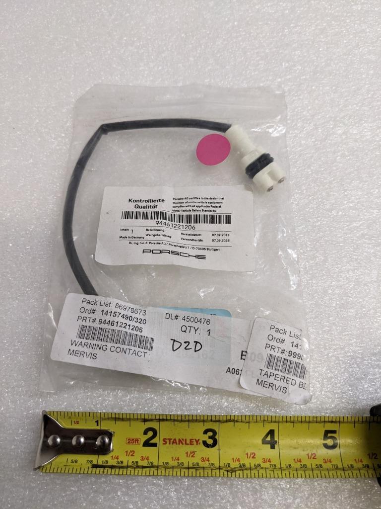 PORSCHE 94461221206 DISC BRAKE PAD WEAR SENSOR FRONT FOR 88-89 944 NEW PGB2TB