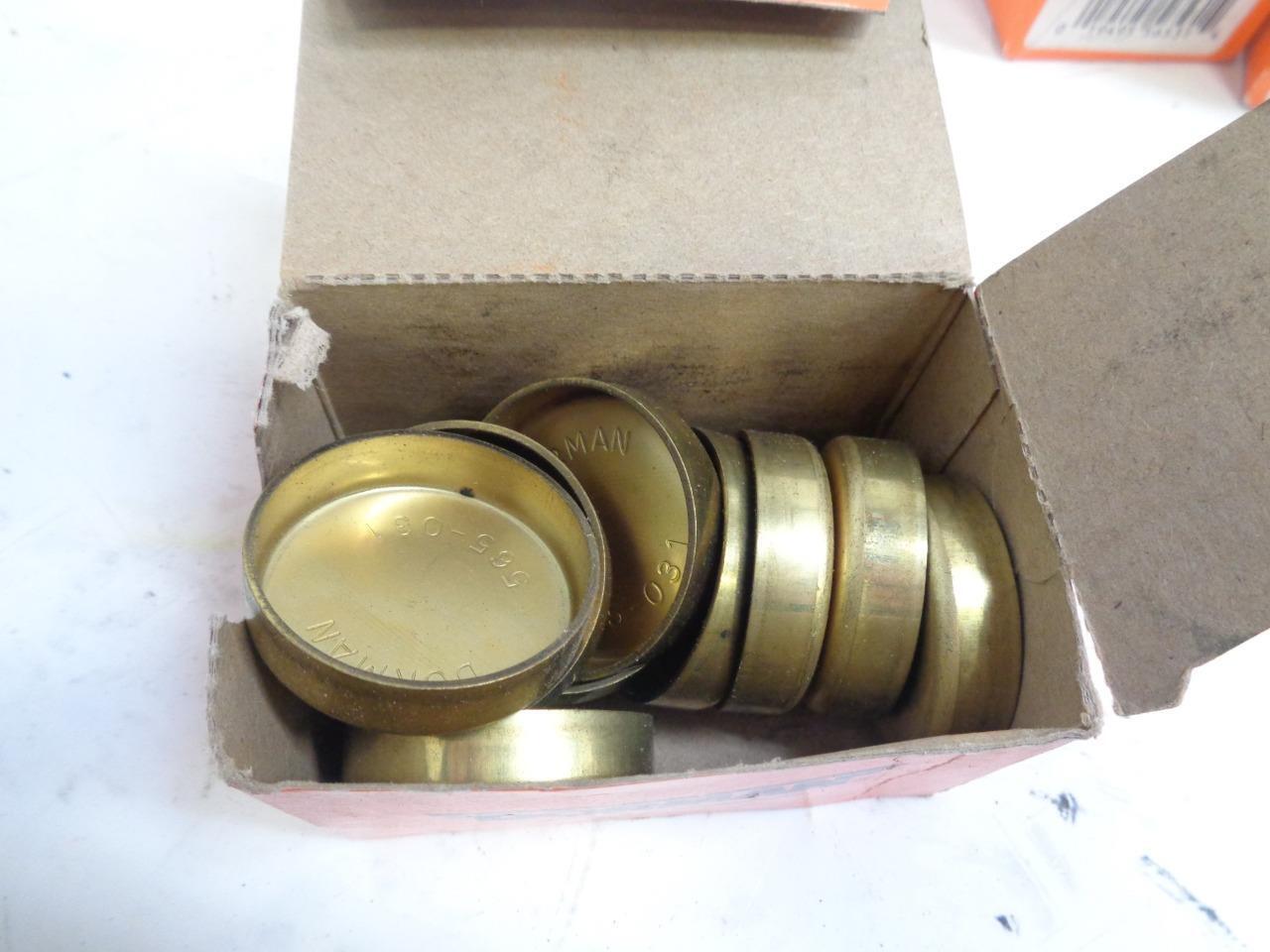 NEW PACK OF 4 BOXES OF 10 COUNT DORMAN BRASS CUP EXPANSION PLUGS 565-031 R22T1