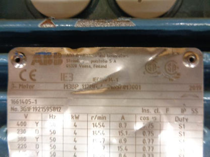 NEW ABB 3-PHASE SQUIRREL CAGE MOTOR M3BP 112MG 4 (DAMAGED) BSRG4