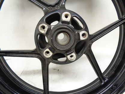 USED ENKEI KAWASAKI SPORTBIKE BLACK 3 TWIN SPOKE WHEEL 17x3.5 BORE 25.8mm WR