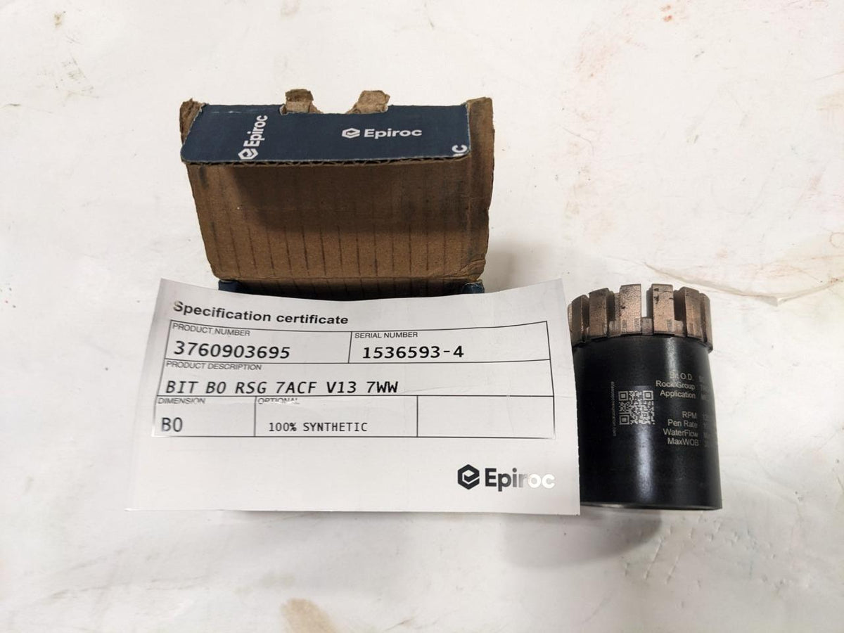 Epiroc Atlas Copco 7ACF Medium Hard Rock Drilling Bit 3760903695 NEW BSIG1