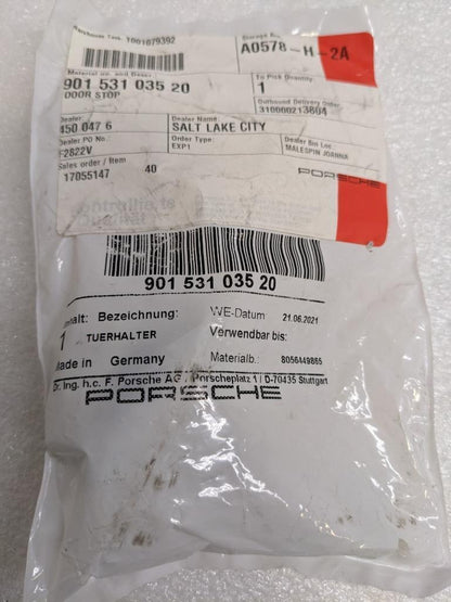PORSCHE 90153103520 DOOR STOP FOR 65-69 911 912 NEW PGB2TB