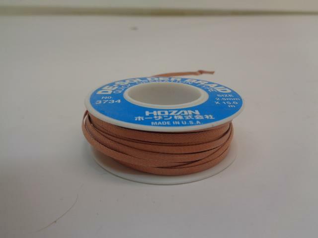 NEW HOZAN DE SOLDER BRAID WICK 2.5MM X 15.MM 3734 R7TE