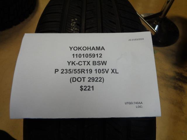 2 YOKOHAMA YK-CTX BSW P 235 55 19 105V XL ALL SEASON TIRES 110105912 CQ2