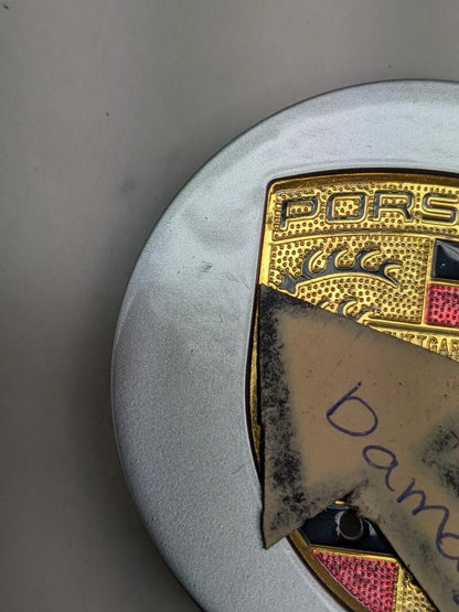 PORSCHE GRAY COLORED CENTER CAP (1) 7L5601149 NEW R21T2