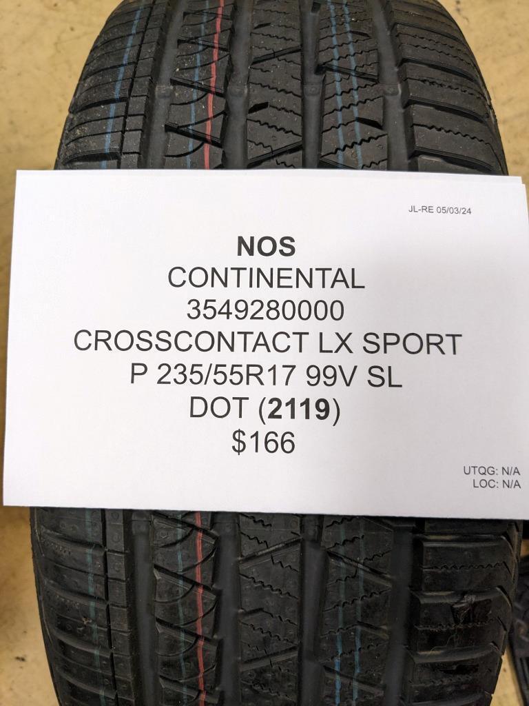 NOS CONTINENTAL CROSSCONTACT LX SPORTP 235 55 17 99V SL TIRE 3549280000 CQ2