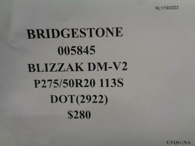 2 BRIDGESTONE BLIZZAK DM-V2 P 275 50 20 113S XL 005845 WINTER TIRES CQ1