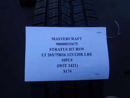 MASTERCRAFT STRATUS HT LT 265 75 16 123/120R LRE 10 PLY TIRE 90000035675 SU16