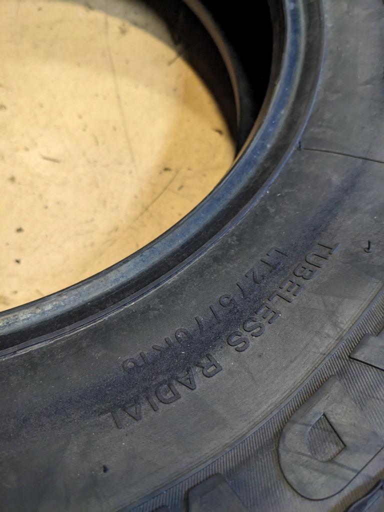 RETREAD TREADWRIGHT WARDEN II LT 275 70 18 LRE 10PLY TIRE W2718E-B2B CQ2