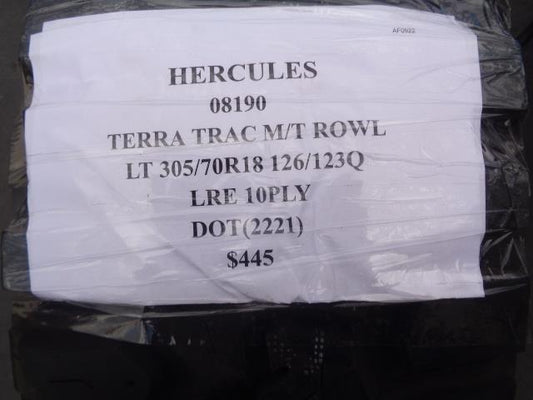 HERCULES TERRA TRAC M/T LT 305 70 18 126/123Q LRE 10PLY 8190 AQ4 SU16
