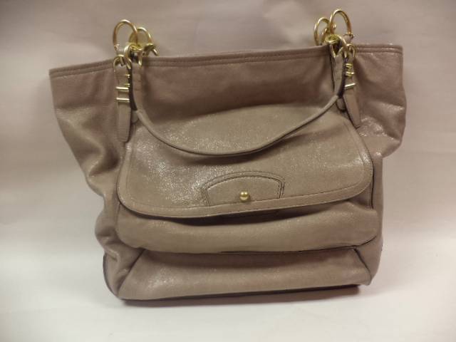 NWT COACH KRISTIN PINNACLE LEATHER PURSE / TOTE B4/FAWN 19385 GENUINE SR