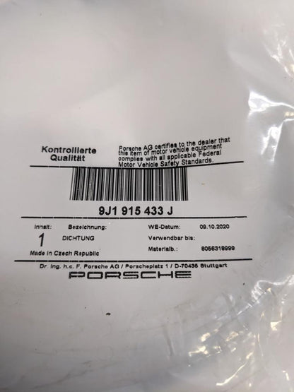 PORSCHE 9J1915433J GASKET FOR PORSCHE/22-24 AUDI E-TRON GT NEW PGB2TB