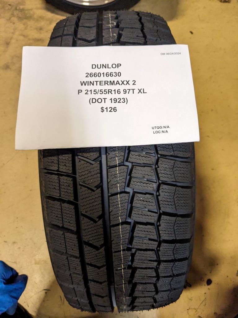 DUNLOP WINTERMAXX 2 P 215 55 16 97T XL TIRE 266016630 CQ3
