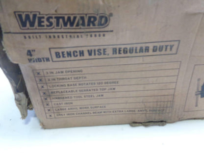 NEW WESTWARD 10D715 REGULAR DUTY SWIVEL BENCH VISE 3" JAW SR