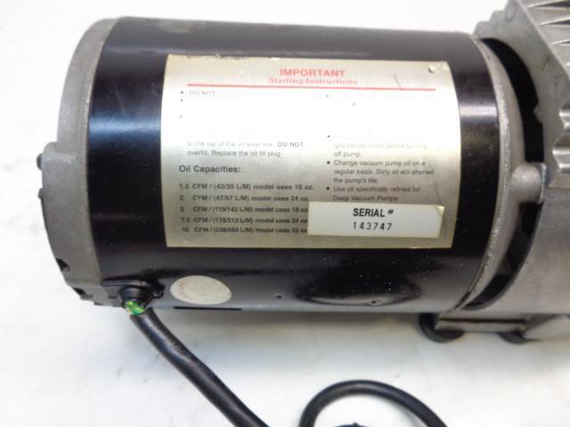 NEW MASTERCOOL MODEL 90062 2 CFM VACUUM PUMP 47/57 L/M 110V/ 60HZ R32