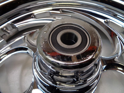 RC COMPONENTS CHROME SAVAGE 16" FRONT WHEEL w/ METZELER ME88 ULTRA MT90B16 72H