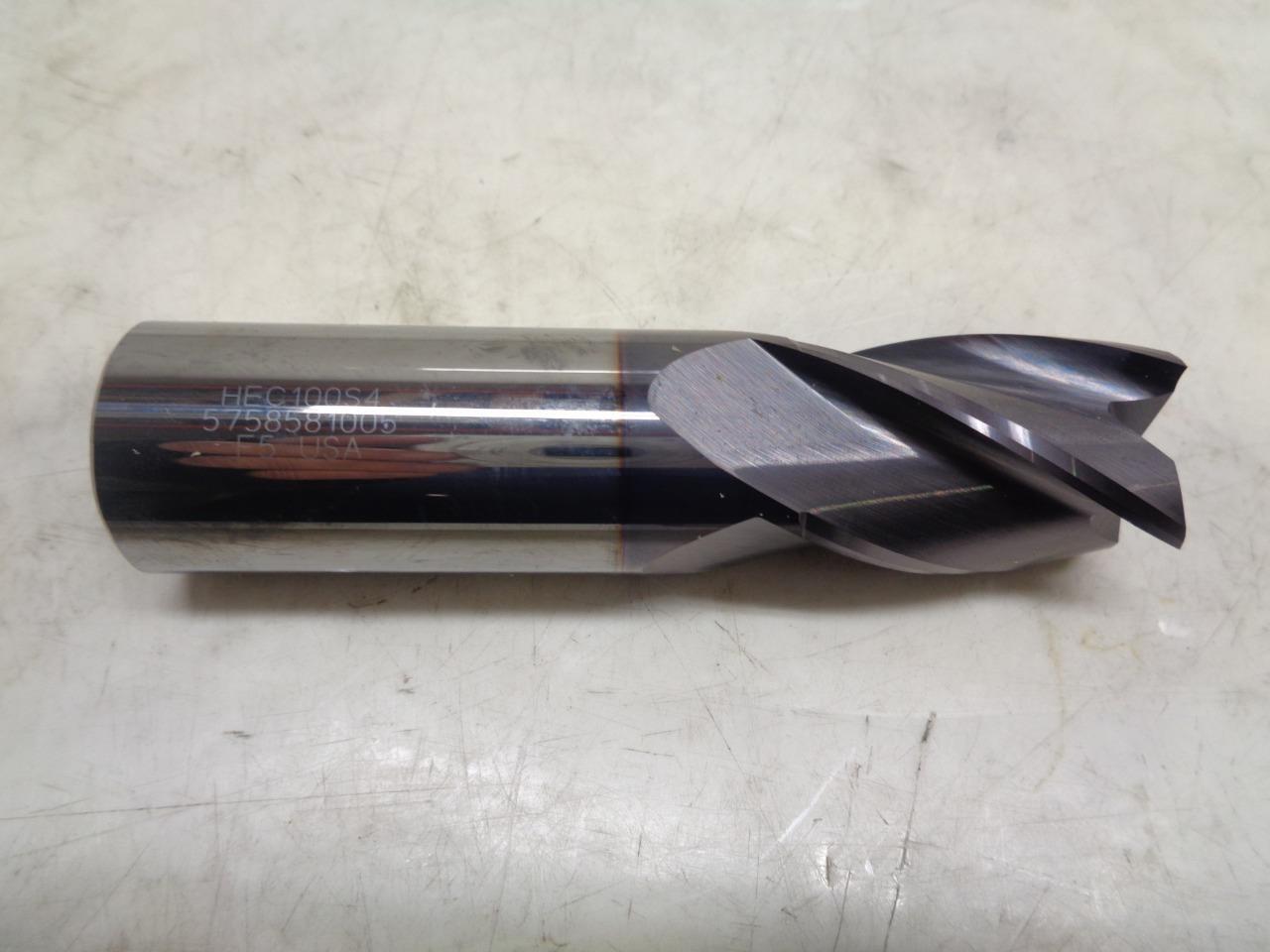 NEW KENNAMETAL 1"x1-1/2" CARBIDE END MILL HEC100S4 4 FLUTE R22T6BD