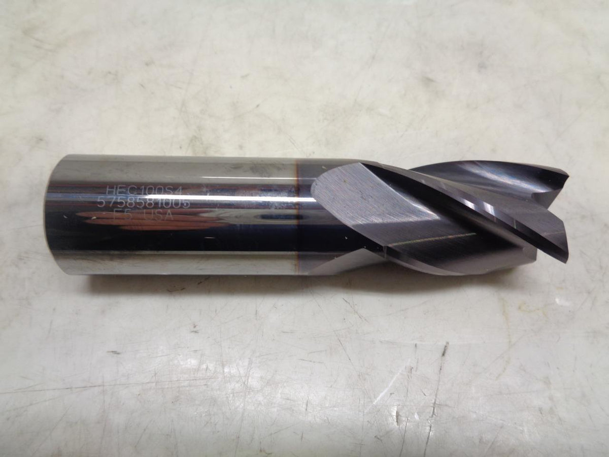 NEW KENNAMETAL 1"x1-1/2" CARBIDE END MILL HEC100S4 4 FLUTE R22T6BD