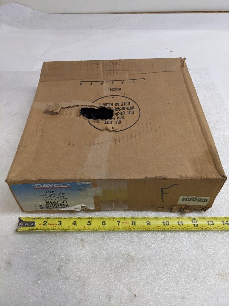 DAYCO 80058 FUEL HOSE 50' OAL 1/4" ID 1/2" OD BLACK NITRILE NEW R15
