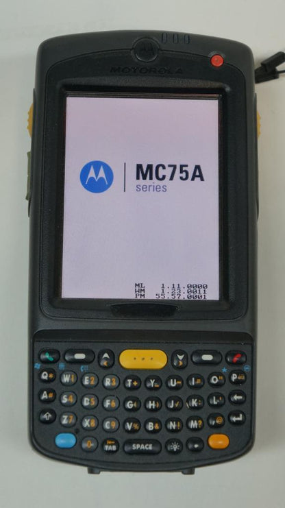 USED MOTOROLA MC75A0-PY0SWQQAUS WIRELESS LASER BARCODE SCANNER MC75A0R28