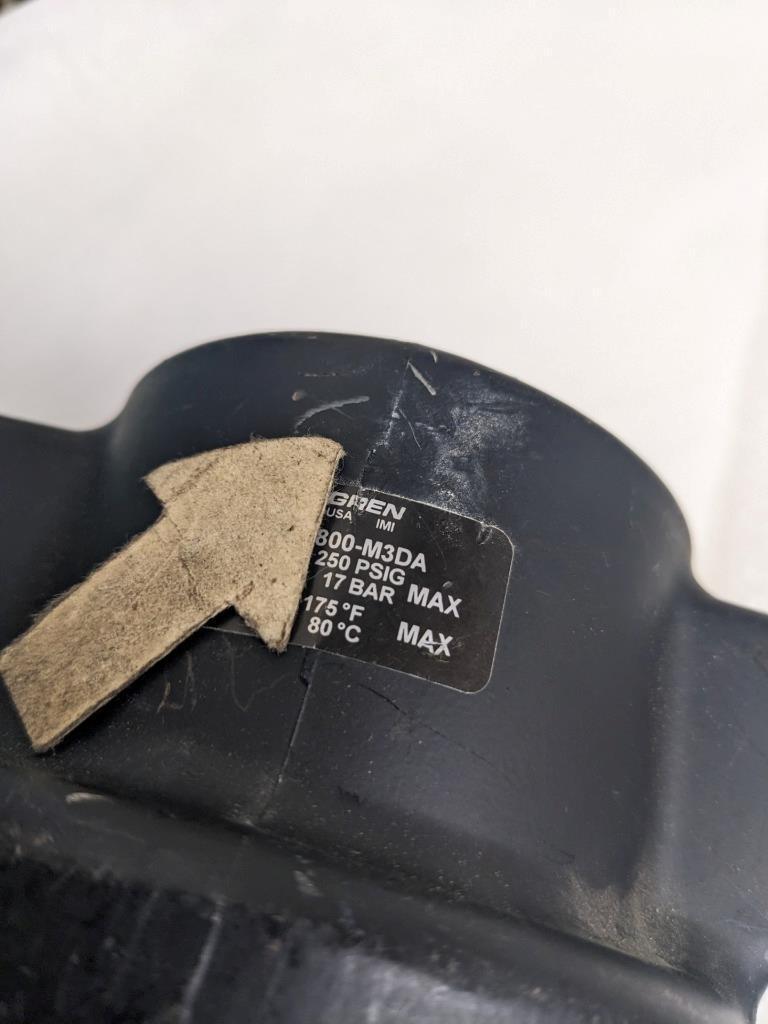 NORGREN GENERAL PURPOSE FILTER-MANUAL DRAIN- METAL BO-F17-800-M3DA USED R6
