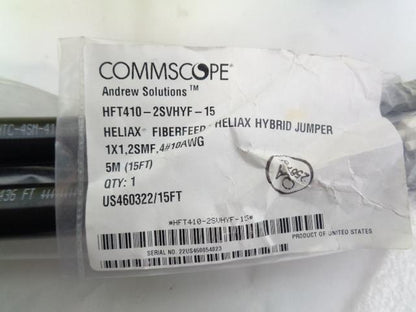 COMMSCOPE HFT410-2SVHYF-15' 6-OVP FIBER OPTIC CABLE NEW H1