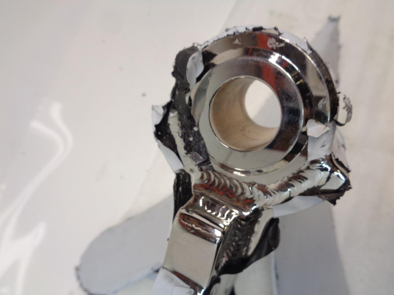 DELTA STYLE VINYL COVERED ANCHOR 13KG W/ CENTER SUPPORT 1" DIA CONNECTOR USED I1