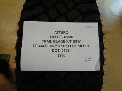 2 ATTURO TRAIL BLADE X/T BSW LT 33 12.5 18 118Q LRE 10PLY TIRES TBXTI0048356 CQ1