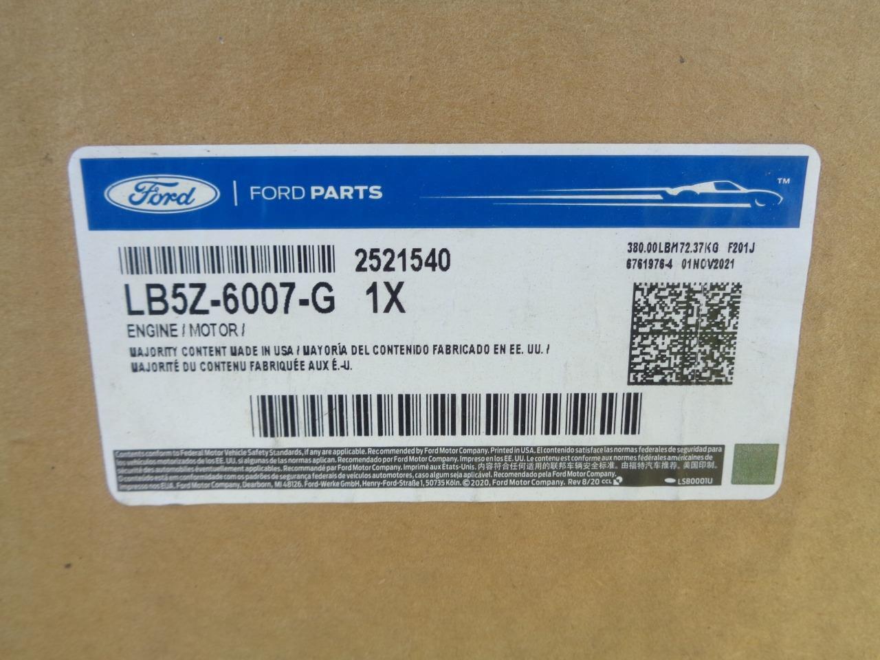 GENUINE FORD ENGINE ASSEMBLY 2020 3.0L V6 RWD ECOBOOST LB5Z-6007-G  BS