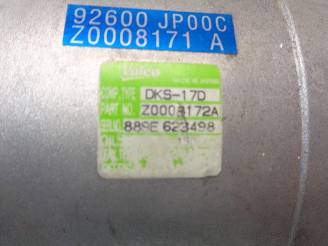 NEW VALEO DKS-17D Z0008171A 92600-JP00C AC COMPRESSOR R2
