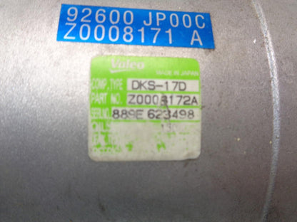 NEW VALEO DKS-17D Z0008171A 92600-JP00C AC COMPRESSOR R2