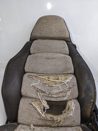 PORSCHE 1981 998 BROWN RECLINING MANUAL SEAT FOR PORSCHE (LEFT) USED B2