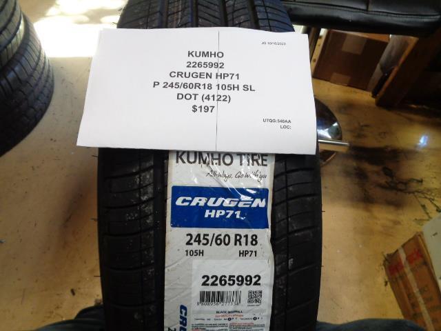2 KUMHO CRUGEN HP71 P 245 60 18 105H SL ALL SEASON TIRES 2265992 CQ2