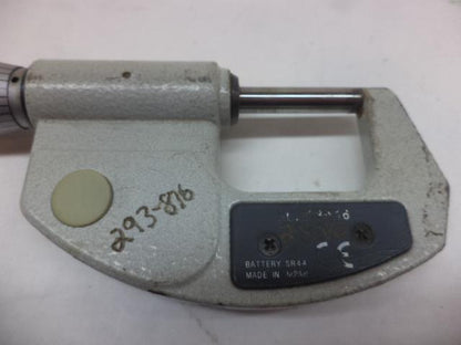 MITUTOYO MDC-LITE SERIES 293 0-1" DIGITAL OUTSIDE MICROMETER 293-816 R22T8