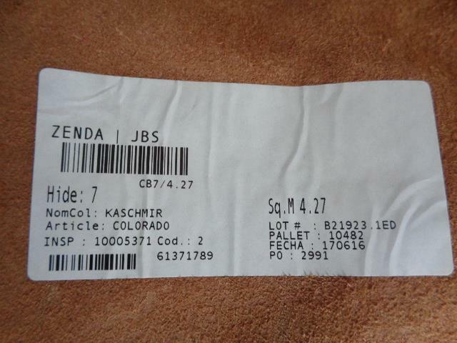 Leather Hide 45.96 Square Feet 4.27 Square Meters Beige NEW SR