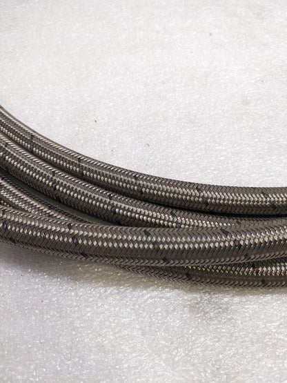 UNBRANDED BRAIDED METALLIC 25' HOSE 1/2" ID 5/8" OD TEFLON LINED NEW R3