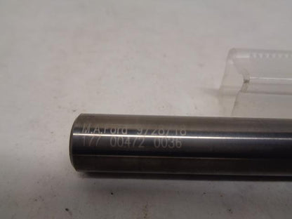 REGRIND M.A.FORD 177 00472 0036 END MILL 12mm DIA. 1" CUT 3" FULL LENGTH R22T6BG