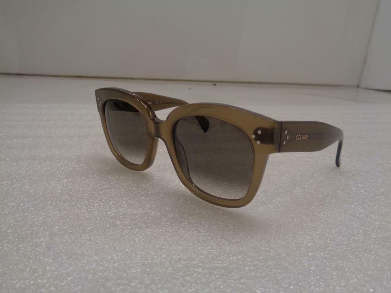 Céline Cat Eye Sunglasses Acetate Smoked Transparent Frame 4S004CPLP.38NO NEW SR