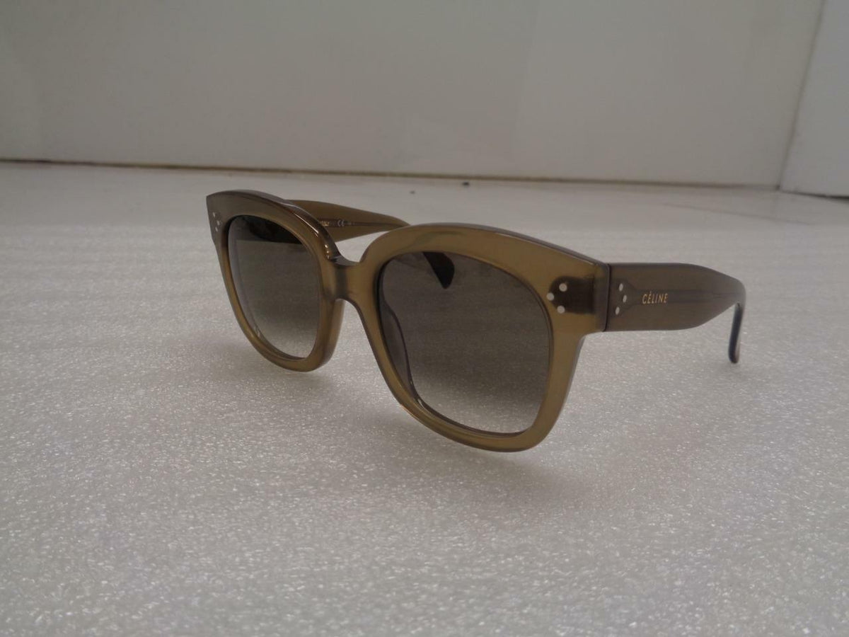 Céline Cat Eye Sunglasses Acetate Smoked Transparent Frame 4S004CPLP.38NO NEW SR