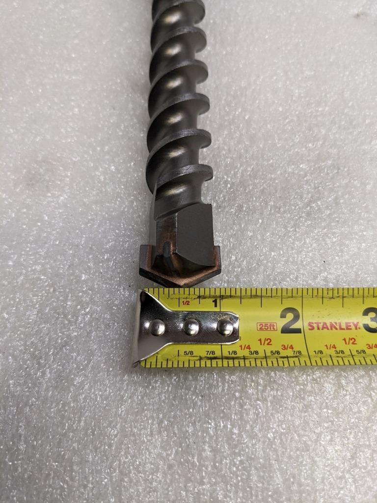 UNBRANDED SDS-MAX CARBIDE TIPPED DRILL 1" X 20-1/2" 4-CUTTER USED D0